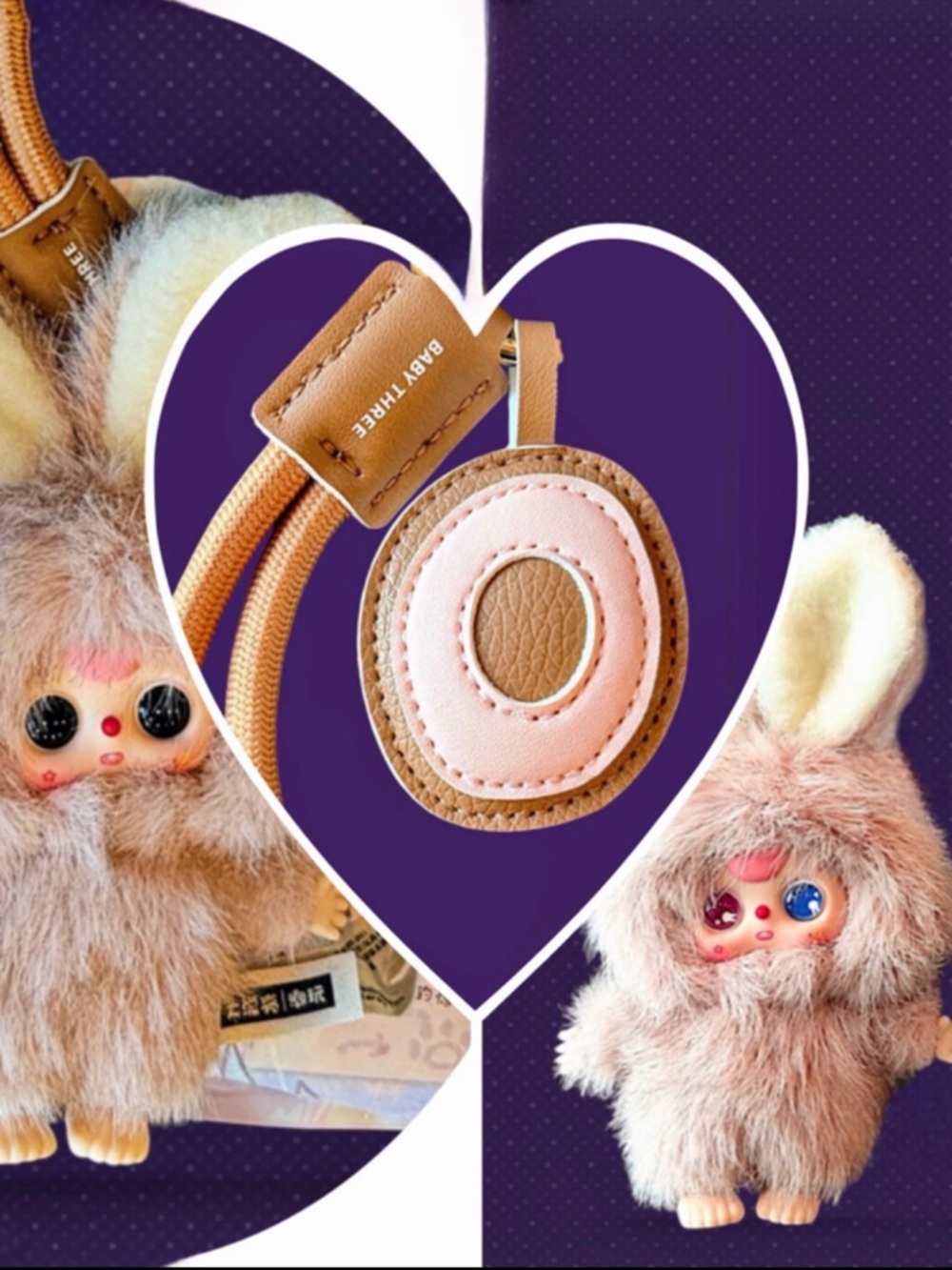 Baby Three Super Mini Bunny Plush Pendant O Confirmed - Picture 13 of 17